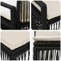 Preview: Gartensofa-set 10 stk. Schwarz Poly-Rattan