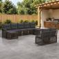 Preview: ARDEBO.de - Gartensofa-set 9 stk. Grau Poly-Rattan