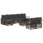 Preview: Gartensofa-set 10 Stk. Grau Poly-Rattan