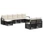 Preview: Gartensofa-set 9 stk. Schwarz Poly-Rattan