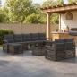 Preview: ARDEBO.de - Gartensofa-set 10 stk. Grau Poly-Rattan