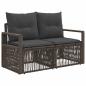 Preview: Gartensofa-set 10 stk. Grau Poly-Rattan