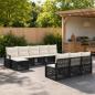 Preview: ARDEBO.de - Gartensofa-set 10 stk. Schwarz Poly-Rattan