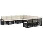 Preview: Gartensofa-set 11 stk. Schwarz Poly-Rattan