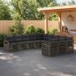 Preview: ARDEBO.de - Gartensofa-set 11 Stk. Grau Poly-Rattan