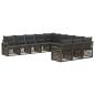 Preview: Gartensofa-set 11 Stk. Grau Poly-Rattan