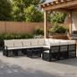 Preview: ARDEBO.de - Gartensofa-set 12 Stk. Schwarz Poly-Rattan