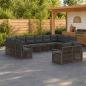 Preview: ARDEBO.de - Gartensofa-set 12 stk. Grau Poly-Rattan