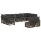 Preview: Gartensofa-set 12 stk. Grau Poly-Rattan