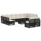 Preview: Gartensofa-set 13 stk. Schwarz Poly-Rattan