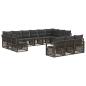 Preview: Gartensofa-set 13 stk. Grau Poly-Rattan