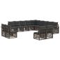 Preview: Gartensofa-set 13 stk. Grau Poly-Rattan