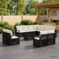 Preview: ARDEBO.de - Gartensofa-set 12 Stk. Schwarz Poly-Rattan