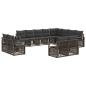 Preview: Gartensofa-set 12 stk. Grau Poly-Rattan
