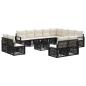 Preview: Gartensofa-set 13 Stk. Schwarz Poly-Rattan