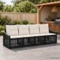 Preview: ARDEBO.de - Gartensofa-set 4 stk. Schwarz Poly-Rattan