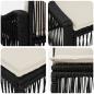 Preview: Gartensofa-set 4 stk. Schwarz Poly-Rattan