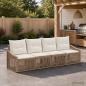 Preview: ARDEBO.de - Gartensofa-set 4 stk. Beige Poly-Rattan