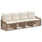 Preview: Gartensofa-set 4 stk. Beige Poly-Rattan