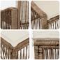Preview: Gartensofa-set 4 stk. Beige Poly-Rattan