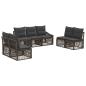 Preview: Gartensofa-set 7 stk. Grau Poly-Rattan