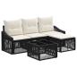 Preview: Gartensofa-set 5 stk. Schwarz Poly-Rattan