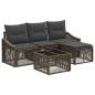 Preview: Gartensofa-set 5 stk. Grau Poly-Rattan