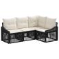 Preview: Gartensofa-set 4 stk. Schwarz Poly-Rattan
