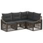 Preview: Gartensofa-set 4 Stk. Grau Poly-Rattan