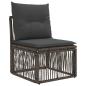 Preview: Gartensofa-set 4 Stk. Grau Poly-Rattan
