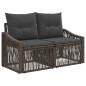 Preview: Gartensofa-set 4 Stk. Grau Poly-Rattan