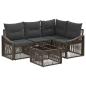 Preview: Gartensofa-set 5 Stk. Grau Poly-Rattan