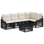 Preview: Gartensofa-set 6 stk. Schwarz Poly-Rattan