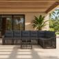 Preview: ARDEBO.de - Gartensofa-set 8 stk. Grau Poly-Rattan