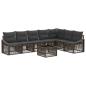 Preview: Gartensofa-set 8 stk. Grau Poly-Rattan