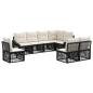 Preview: Gartensofa-set 8 stk. Schwarz Poly-Rattan