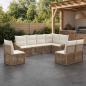Preview: ARDEBO.de - Gartensofa-set 8 Stk. Beige Poly-Rattan