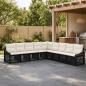 Preview: ARDEBO.de - Gartensofa-set 9 stk. Schwarz Poly-Rattan