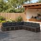 Preview: ARDEBO.de - Gartensofa-set 9 stk. Grau Poly-Rattan