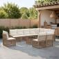 Preview: ARDEBO.de - Gartensofa-set 11 Stk. Beige Poly-Rattan