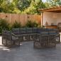 Preview: ARDEBO.de - Gartensofa-set 11 stk. Grau Poly-Rattan
