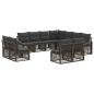 Preview: Gartensofa-set 11 stk. Grau Poly-Rattan