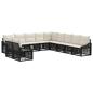 Preview: Gartensofa-set 11 stk. Schwarz Poly-Rattan