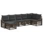 Preview: Gartensofa-set 7 stk. Grau Poly-Rattan