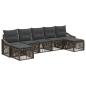 Preview: Gartensofa-set 7 stk. Grau Poly-Rattan