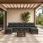 Preview: ARDEBO.de - Gartensofa-set 8 stk. Grau Poly-Rattan