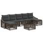 Preview: Gartensofa-set 8 stk. Grau Poly-Rattan