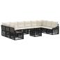 Preview: Gartensofa-set 11 stk. Schwarz Poly-Rattan