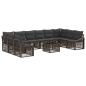 Preview: Gartensofa-set 11 stk. Grau Poly-Rattan