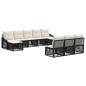 Preview: Gartensofa-set 10 stk. Schwarz Poly-Rattan
